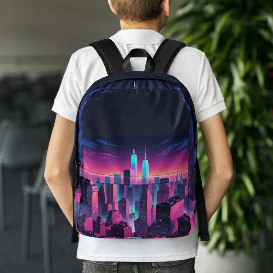 Vaporwave New York City All Over Print Backpack product image (8)