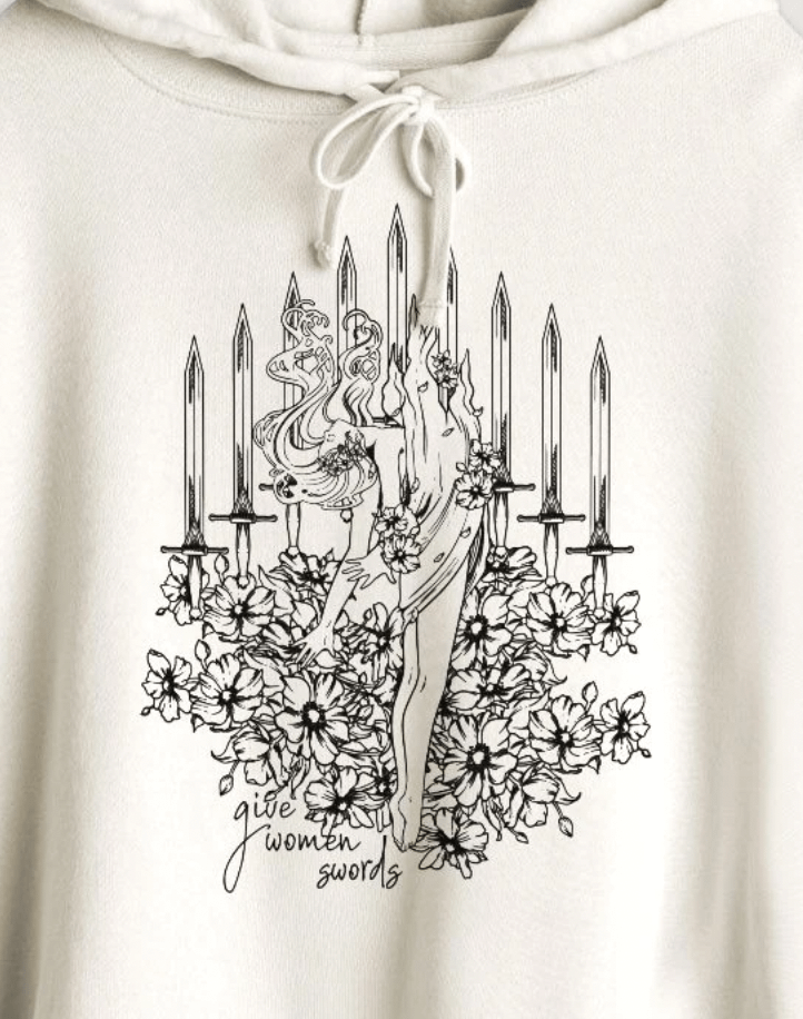 'Give Women Swords' Crop Hoodie product image (3)