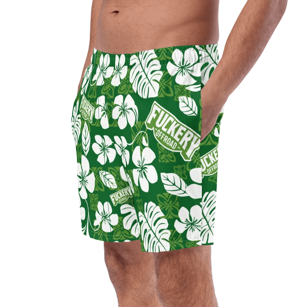 Fuckery Offroad Mens Hawaiian Shorts - Green product image (5)