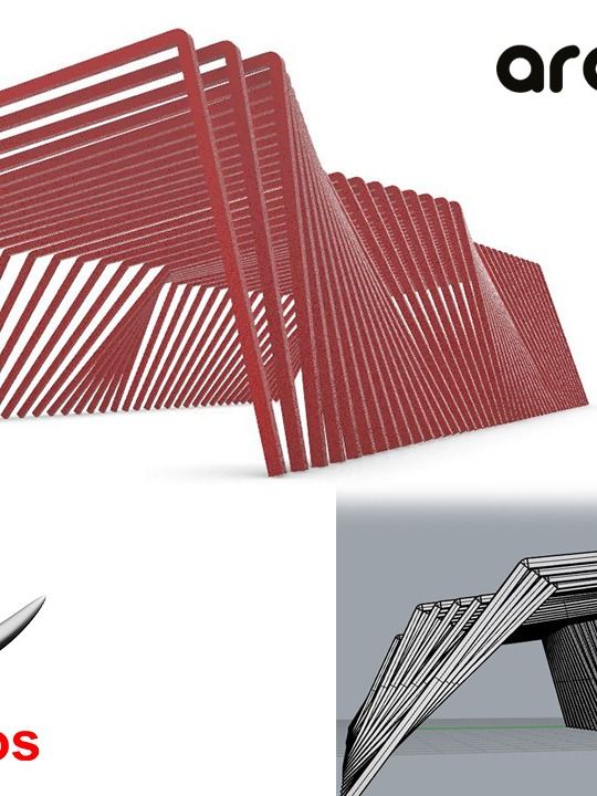 Parametric Pergolas Facade Design Grasshopper Rhino Files Download product image (2)