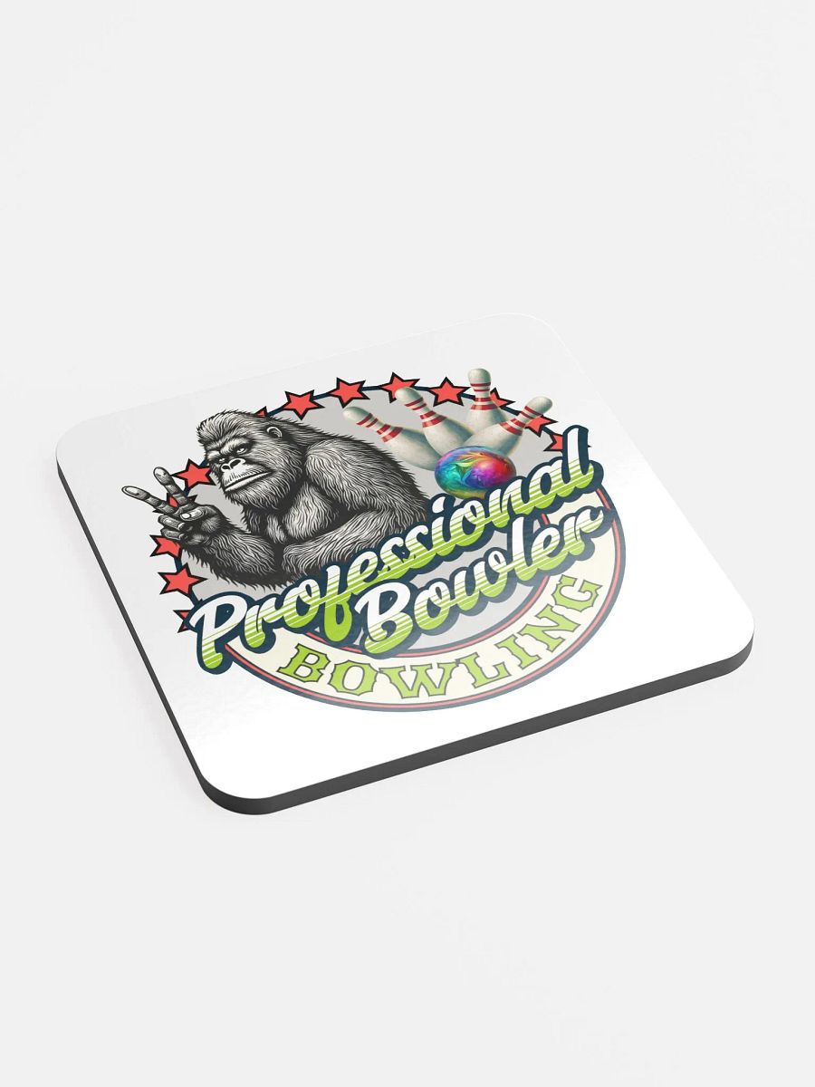Professional Bowler Sasquatch Bowling Glossed Cork Coaster product image (3)