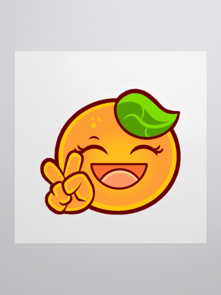 Orange peace sign sticker product image (1)