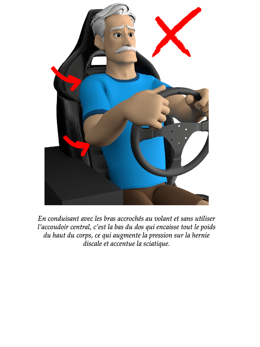 Comment s'asseoir en voiture et faire de longs trajets quand on a une hernie discale lombaire ? product image (6)