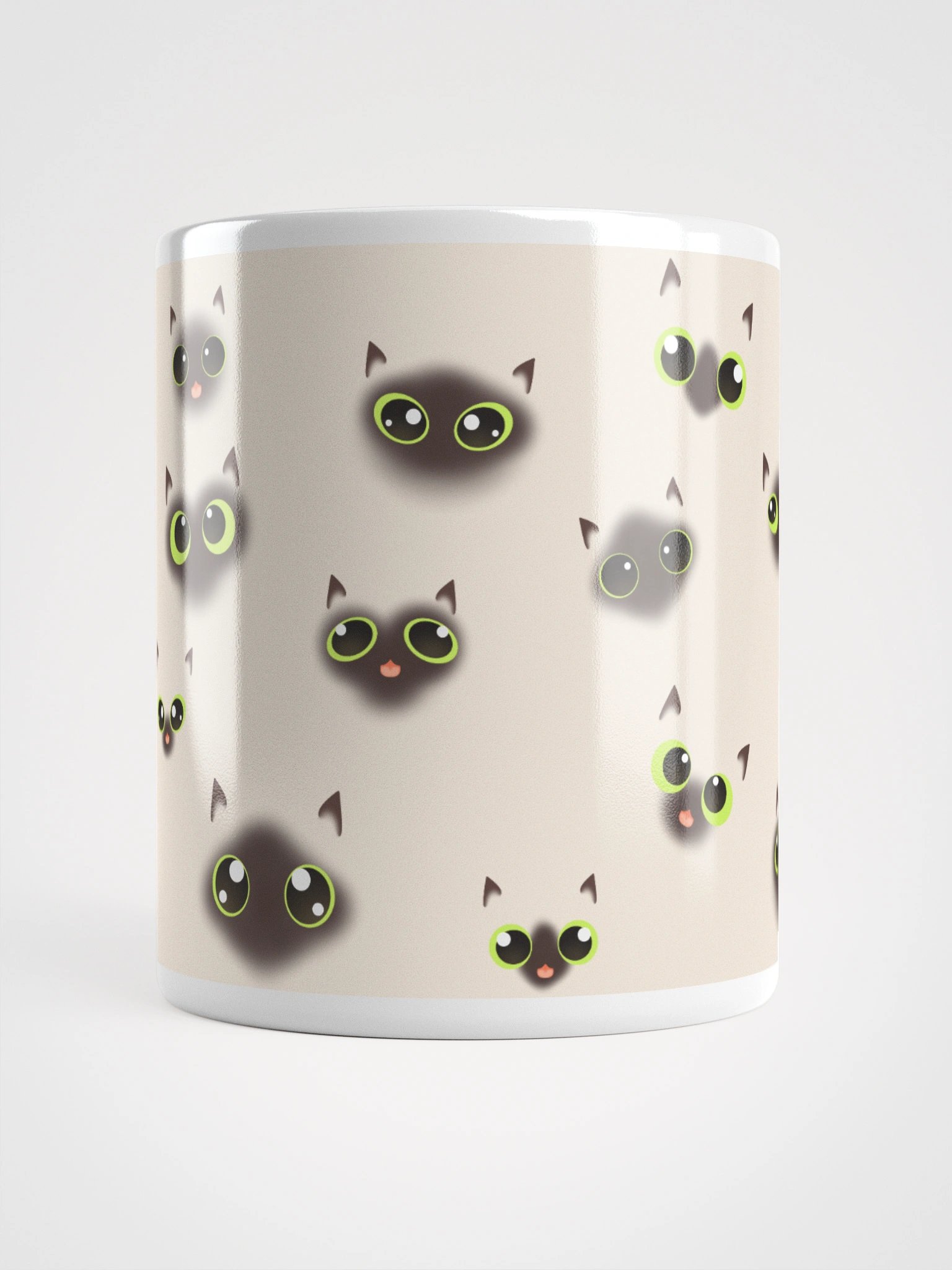Siamese Cat Faces (Green Eyes) Mug product image (18)