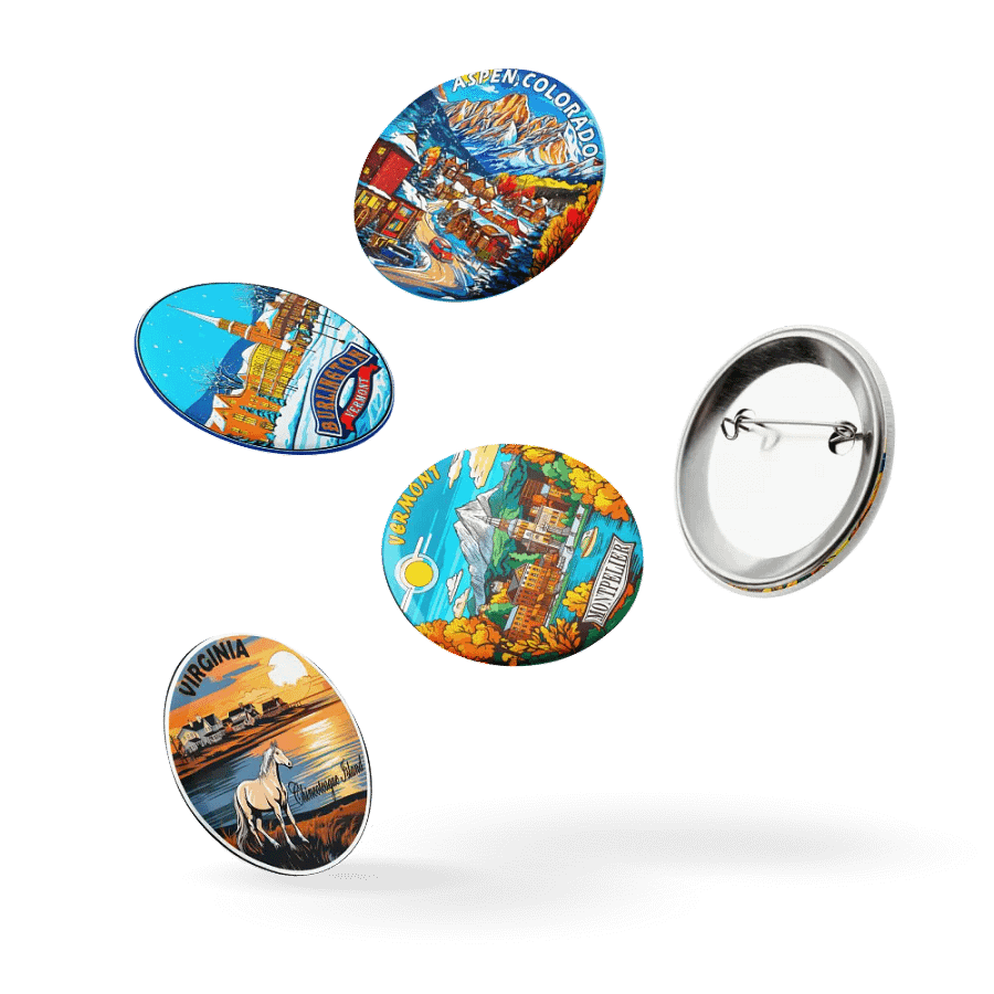 Set Of 5 Pins (U.S. Picturesque Small Towns & Landscapes) product image (9)