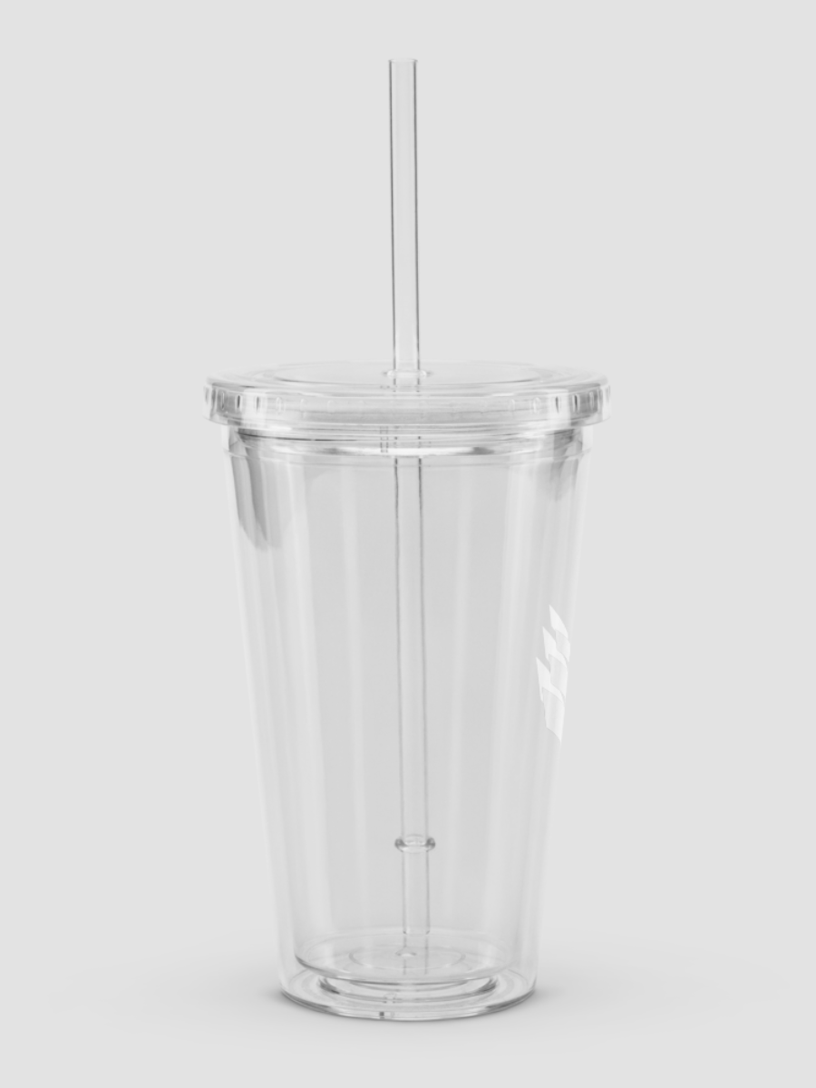 Double Wall Clear Plastic Tumbler - White product image (4)