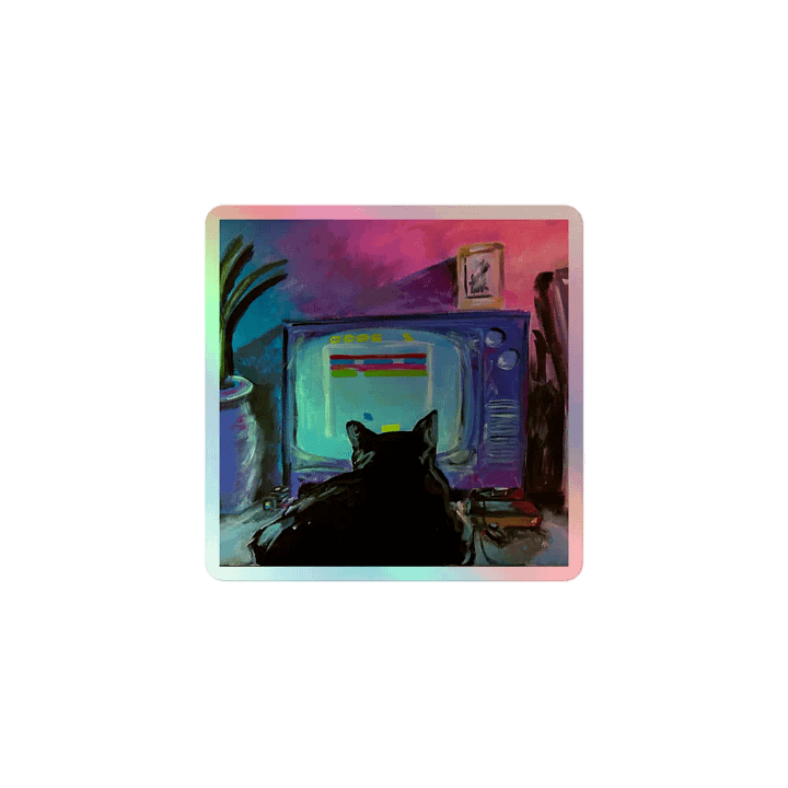 Gamer Cat Atari Daze Sticker product image (1)