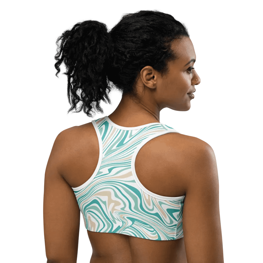 Aqua Swirl Sports Bra - High Performance, High Style product image (4)