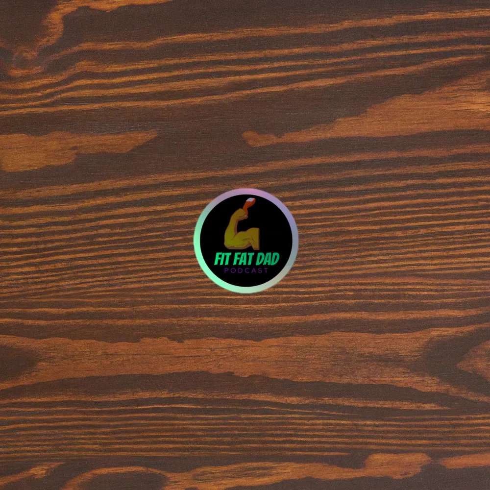 Fit Fat Dad Logo Hologram Sticker product image (5)