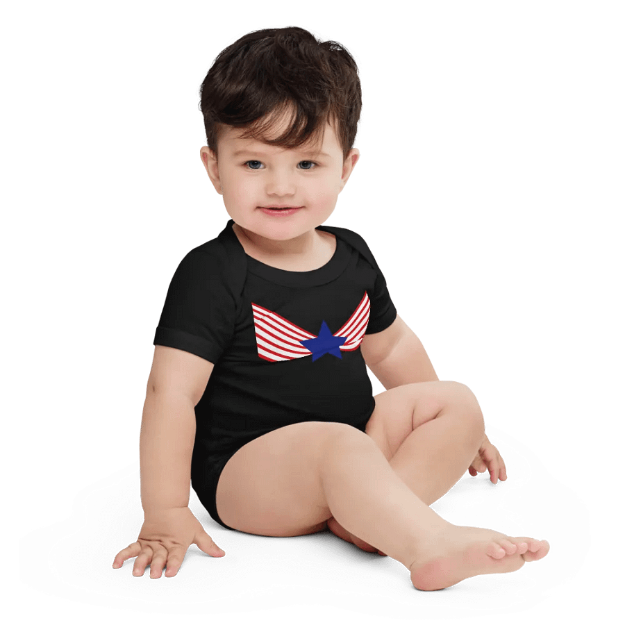 Stars & Stripes Ruffled Angel Wings Onesie product image (3)