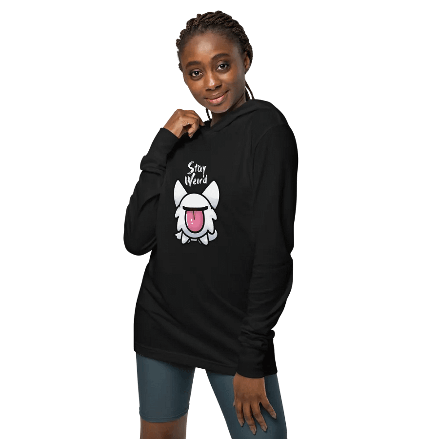 Stay Weird Cat Hooded Long-sleeved shirt product image (10)