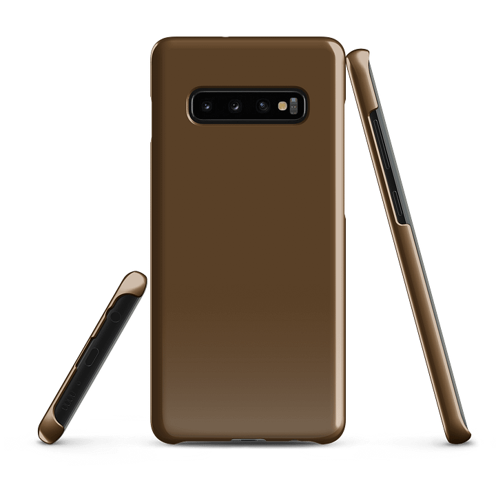 Chestnut Brown Solid Color Samsung® Glossy Snap Case product image (3)