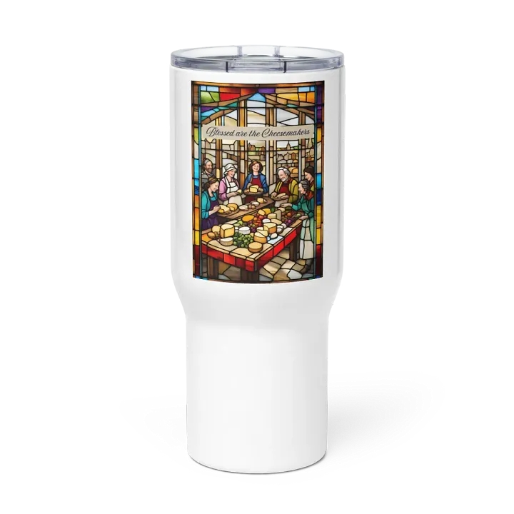 Blessed are the Cheesemakers Stainless Steel travel mug with handle #03 product image (3)