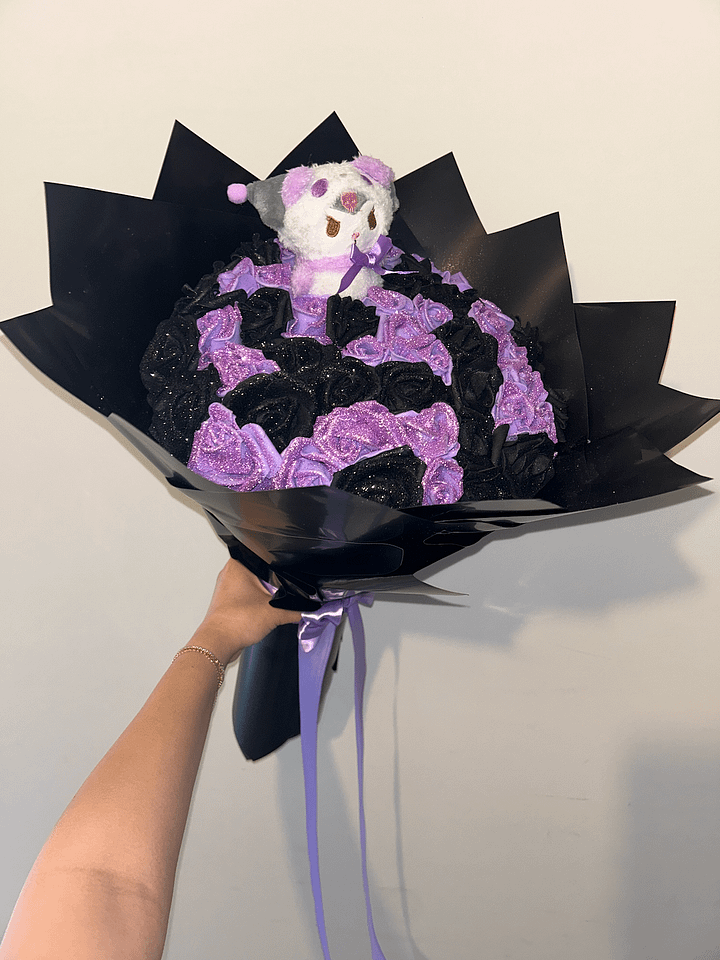 Purple & Black Glitter Bouquet product image (1)