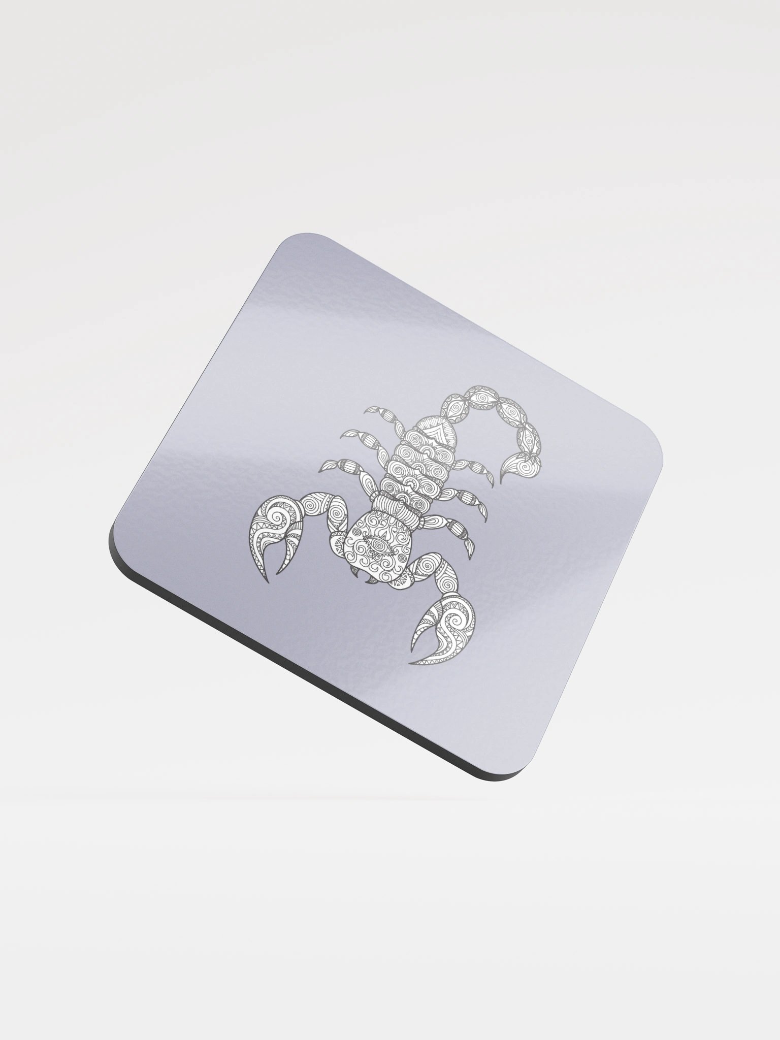 Lobster Drawing Gray Cork Coaster product image (1)