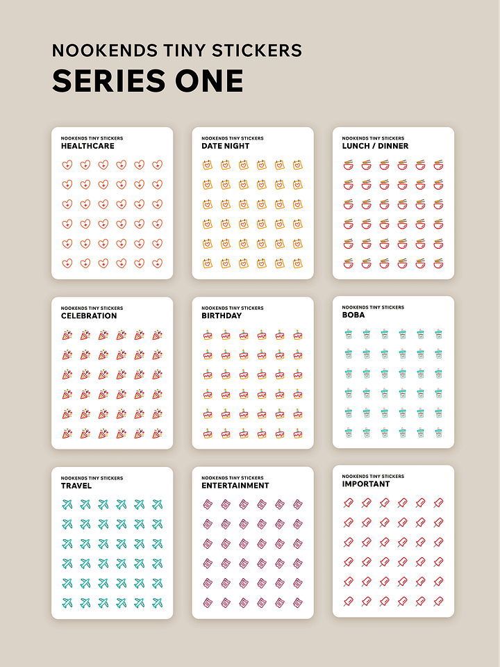 Tiny Stickers: ALL of series one product image (1)