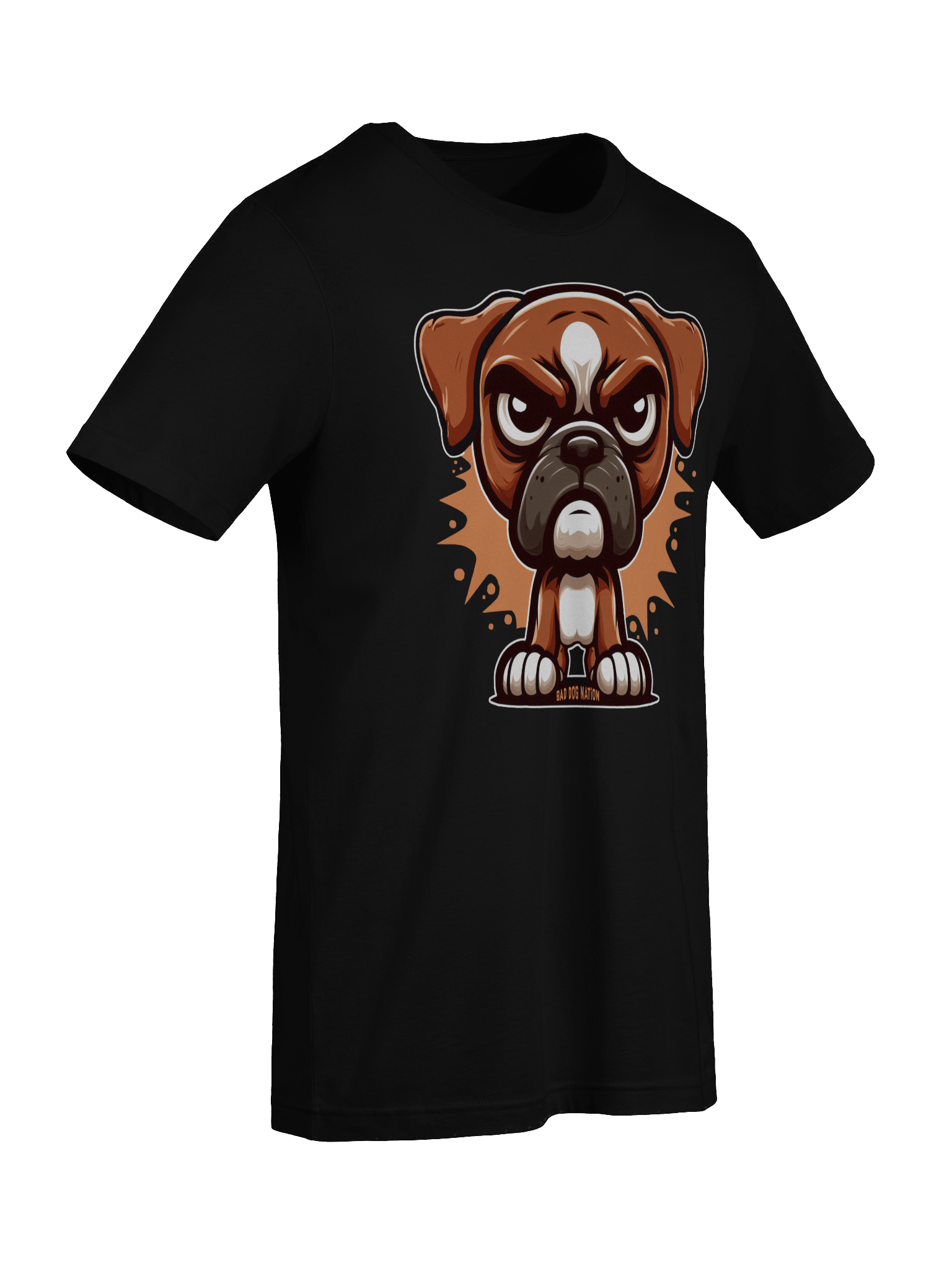 Boxer Angry Pup (natural ears) - Premium Adult Unisex T-shirt product image (3)