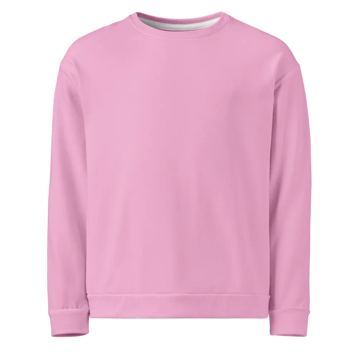 Plain Light Carnation Pink True Summer Unisex Recycled Polyester Heavyweight Premium Sweatshirt by Treasure Pie product image (1)