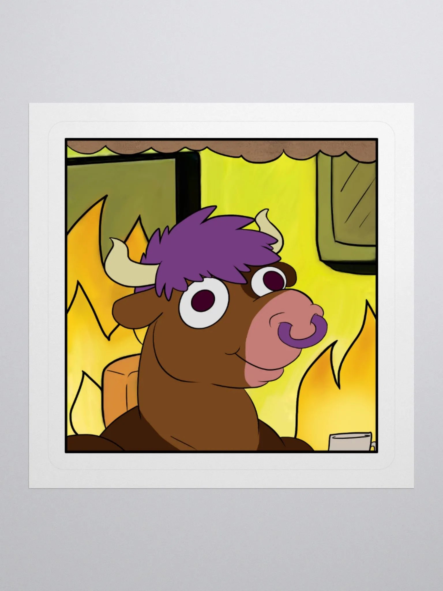 "This is Fine" Emote Sticker product image (1)