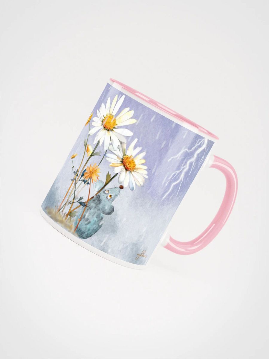 Passing Clouds: Weathering the Storm Ceramic Mug | 11oz & 15oz Nature-Inspired Coffee Mug | Whimsical Mouse & Cat Design product image (4)