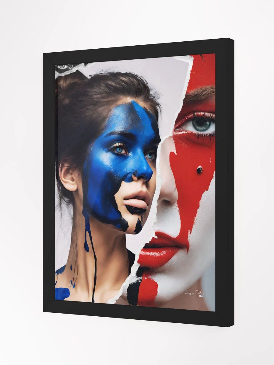 Living in Colors | Blue, red and beyond | Framed Collage Painting product image (3)