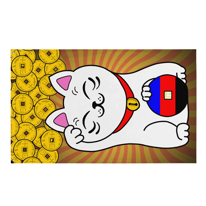 Maneki neko polyamory pride flag product image (1)