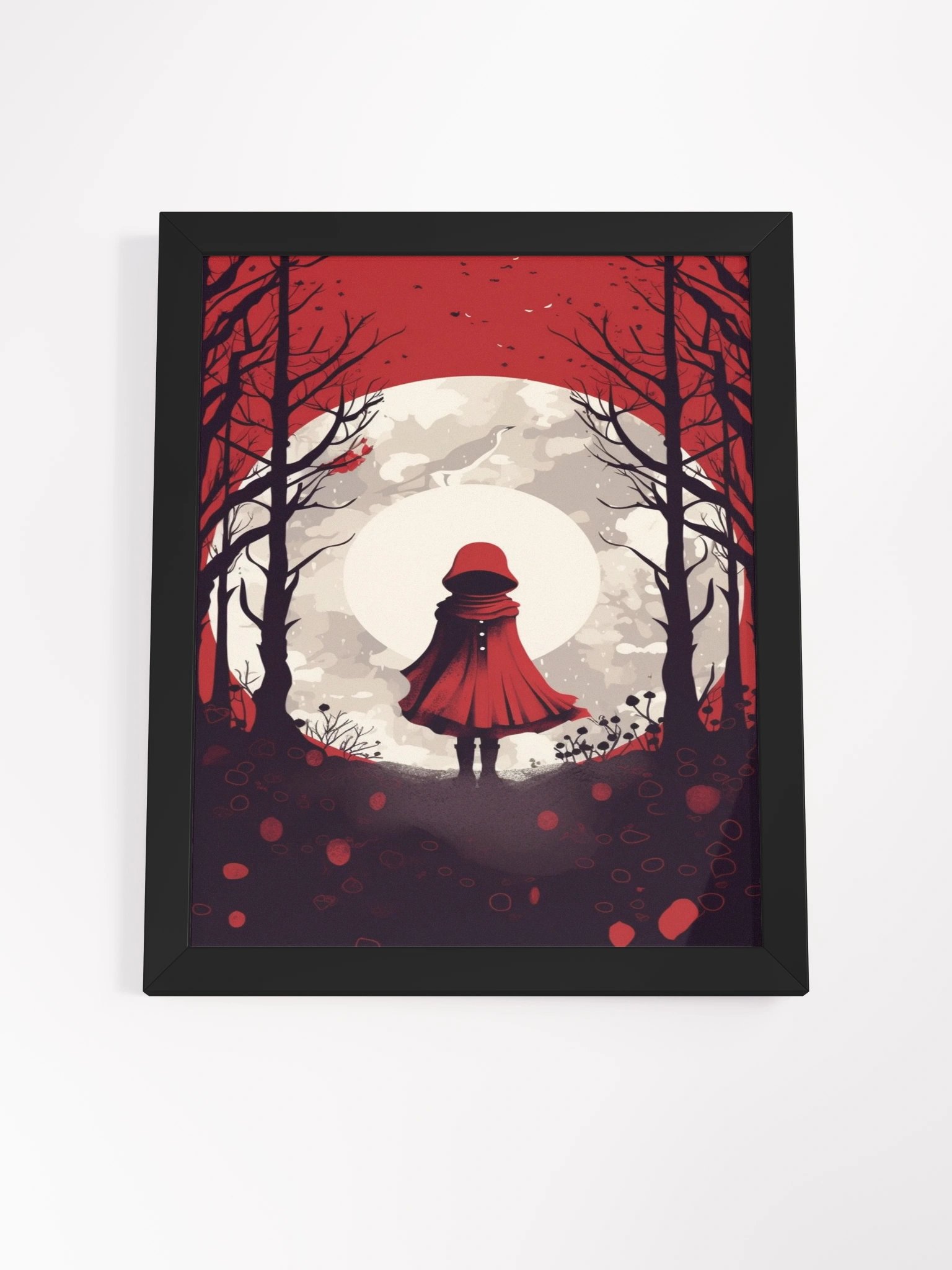 Dark Red Ridding Hood Framed Wall Art Canvas product image (7)
