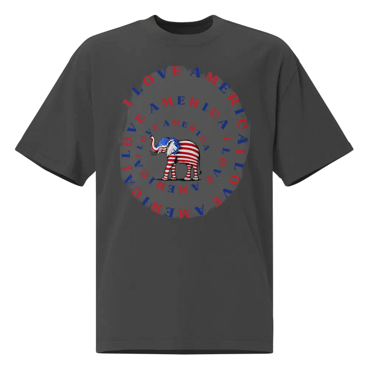 Faded Tee Patriotic Elephant Spiral product image (1)