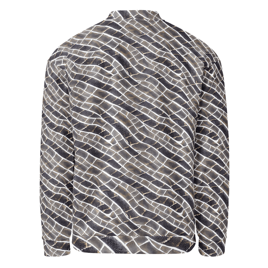 Grey Snake Skin Bomber Jacket product image (2)