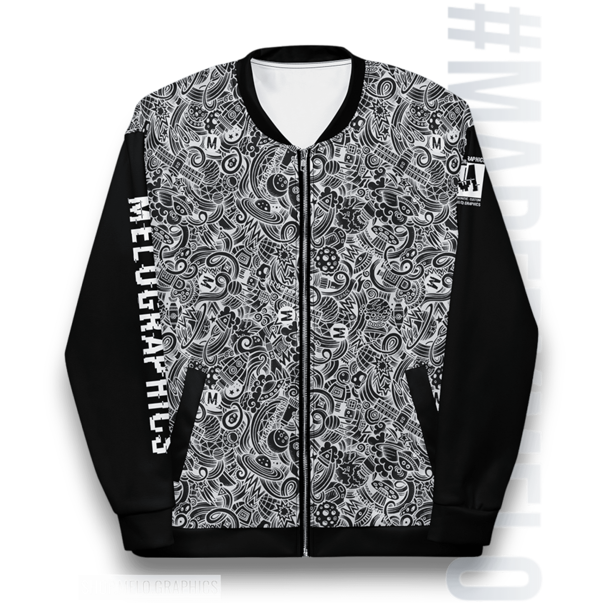 Dark Space Scribble - Ultimate Bomber Jacket | #MadeByMELO product image (1)