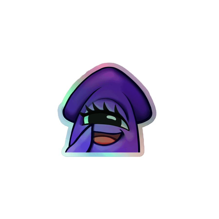 Laughing Squid Emote- Holo Sticker product image (1)