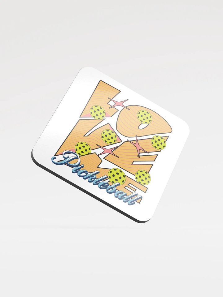 Love Me Pickleball Groove Glossed Cork Coaster product image (2)