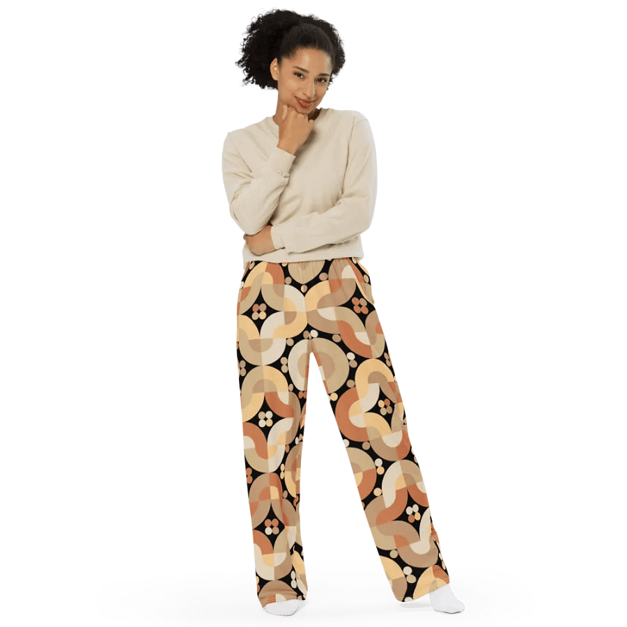 BUIII Retro Harmony: Warm Ember Wide-Leg Pants product image (9)