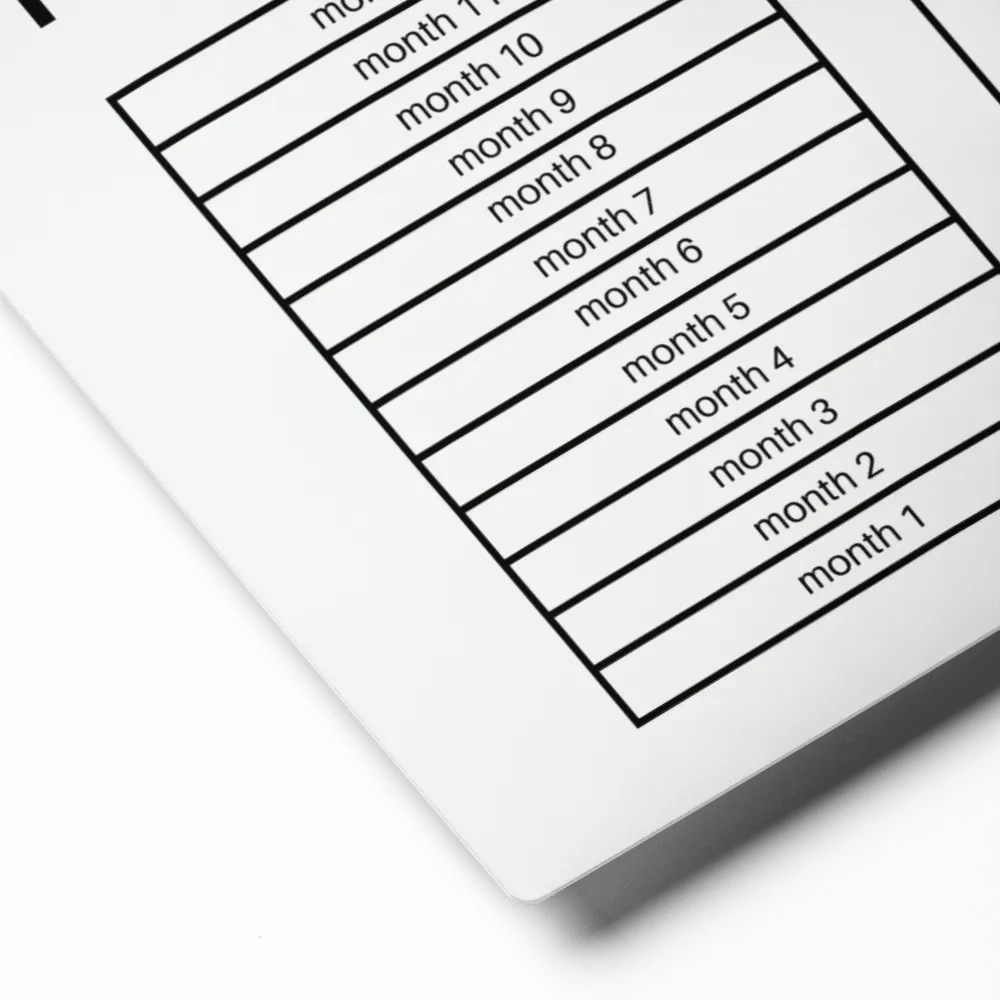 ANNUAL RENT TRACKER (black design 1) product image (2)