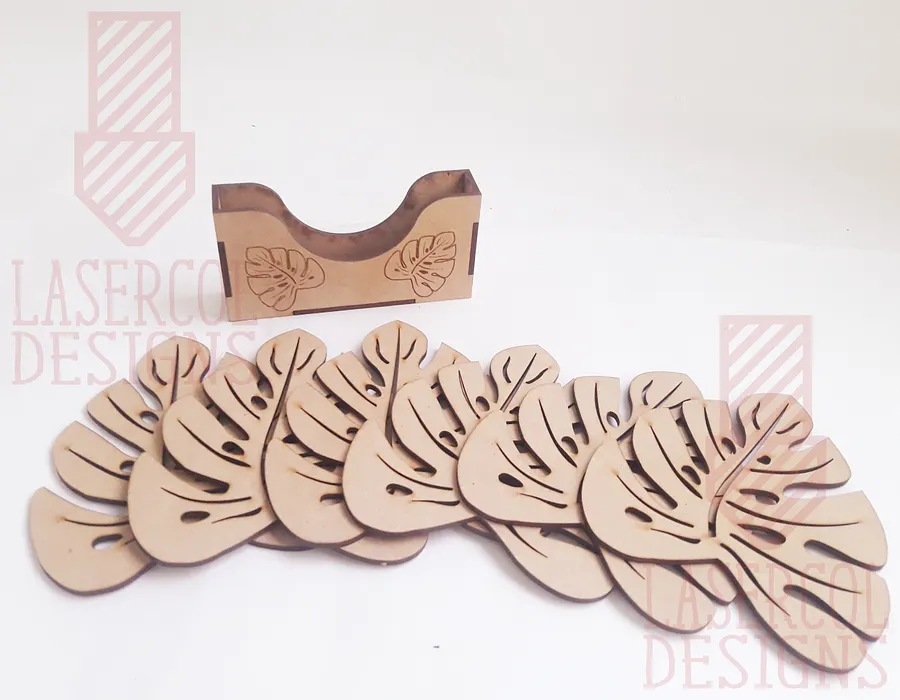 Leaf Coasters (6) Set 1 - Laser Cut Files product image (3)