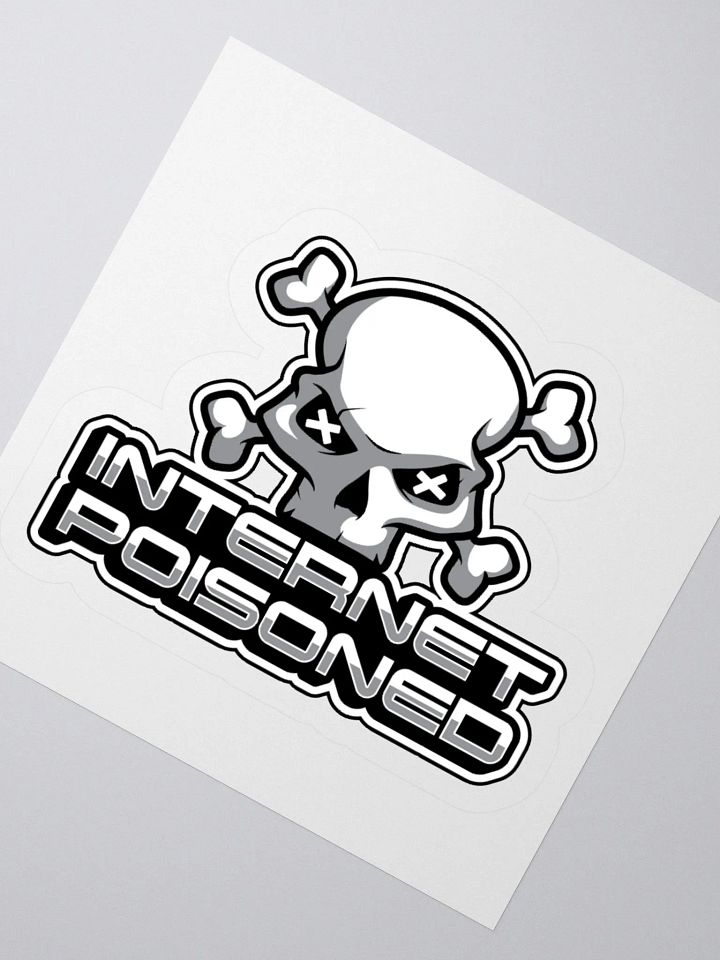 Internet Poisoned Y2K Sticker – Funny Skull Meme Design product image (4)