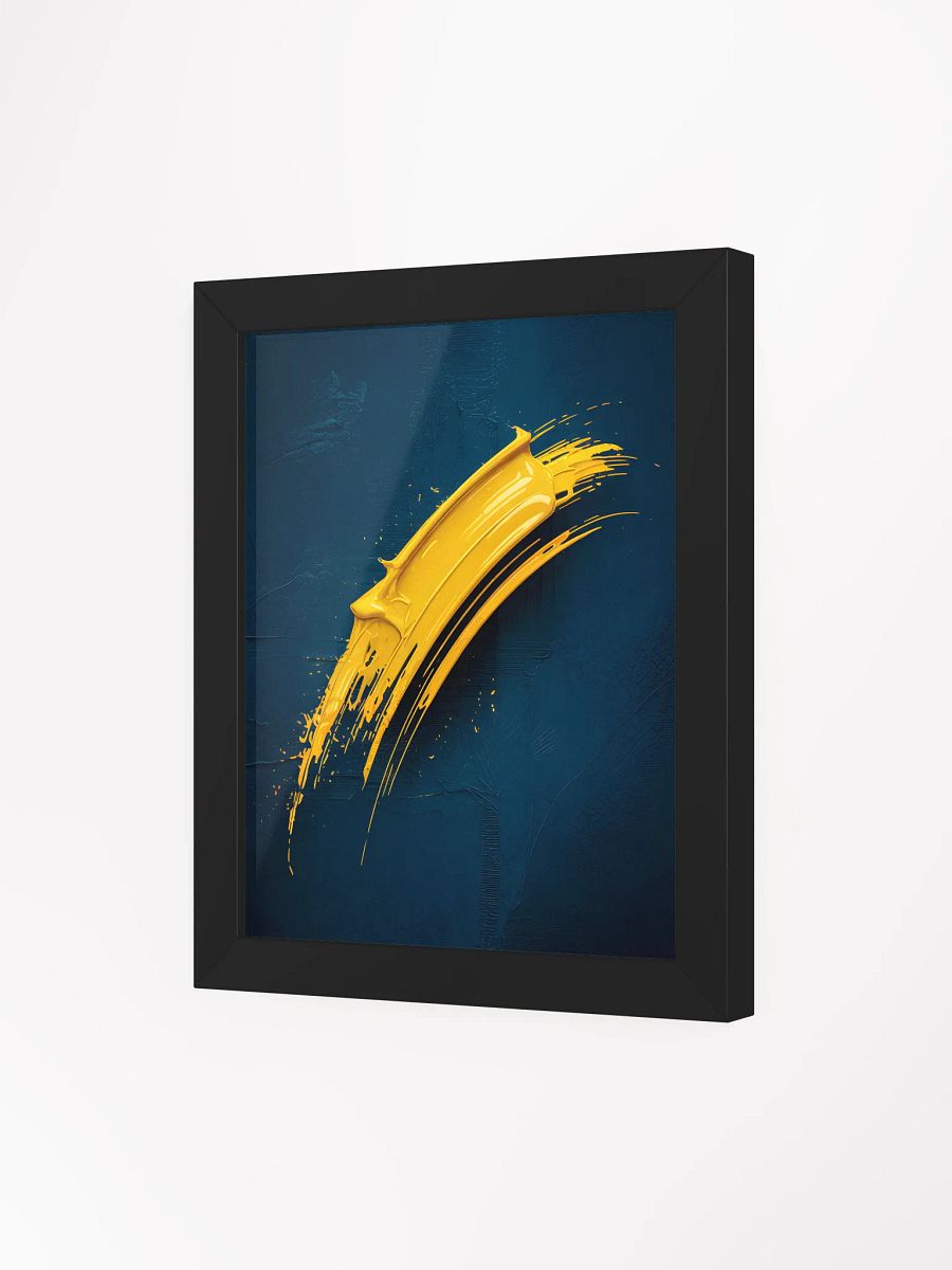 Golden Stroke Framed Print | Abstract Expressionist Wall Art product image (3)