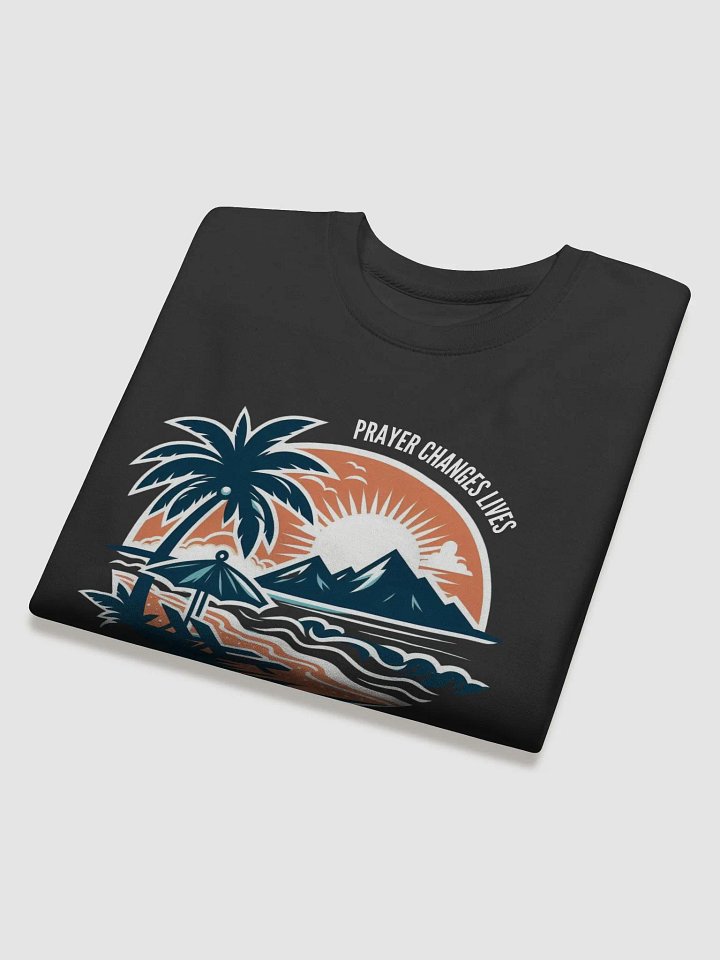 Tropical Sunset Lounge Sweatshirt | Prayer changes lives product image (1)
