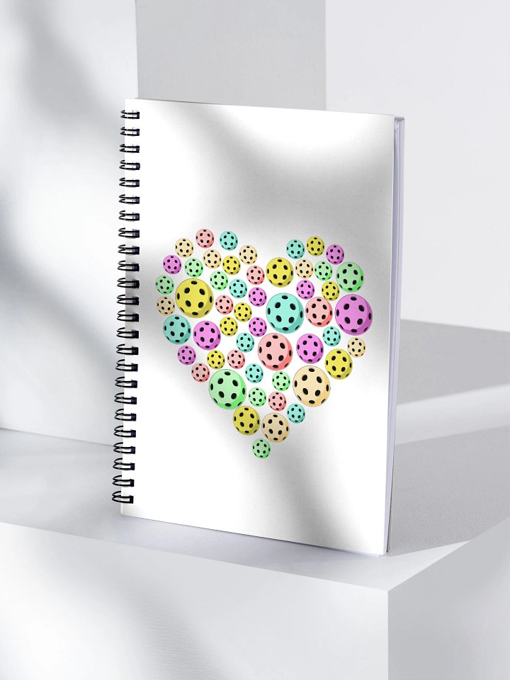 Heart Pickleball Colored Dreams Spiral Notebook product image (1)