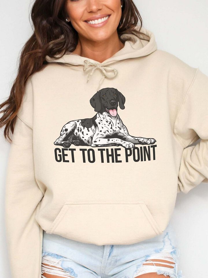 Get to the Point Hooded Sweatshirt of a German Shorthaired Pointer(Black Roan) | Funny Hoodie for GSP Pawrents product image (19)