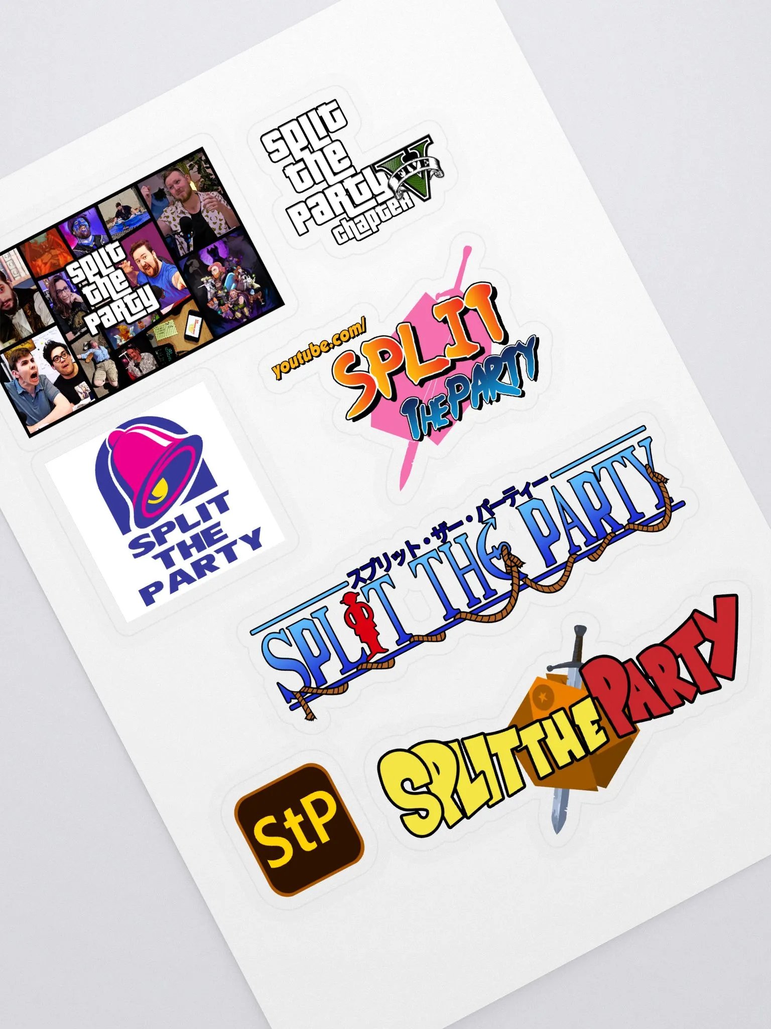 Variety Pack Parody Logos - Kiss Cut Sticker Sheet product image (1)