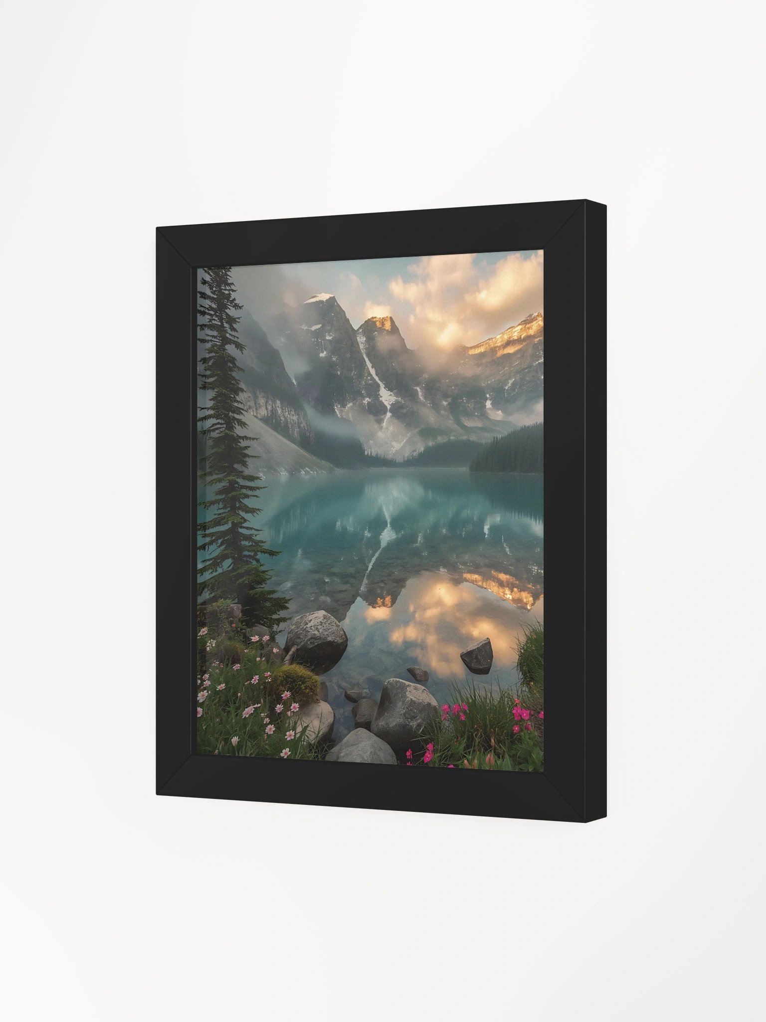 alpine lake surrounded by mountains product image (6)