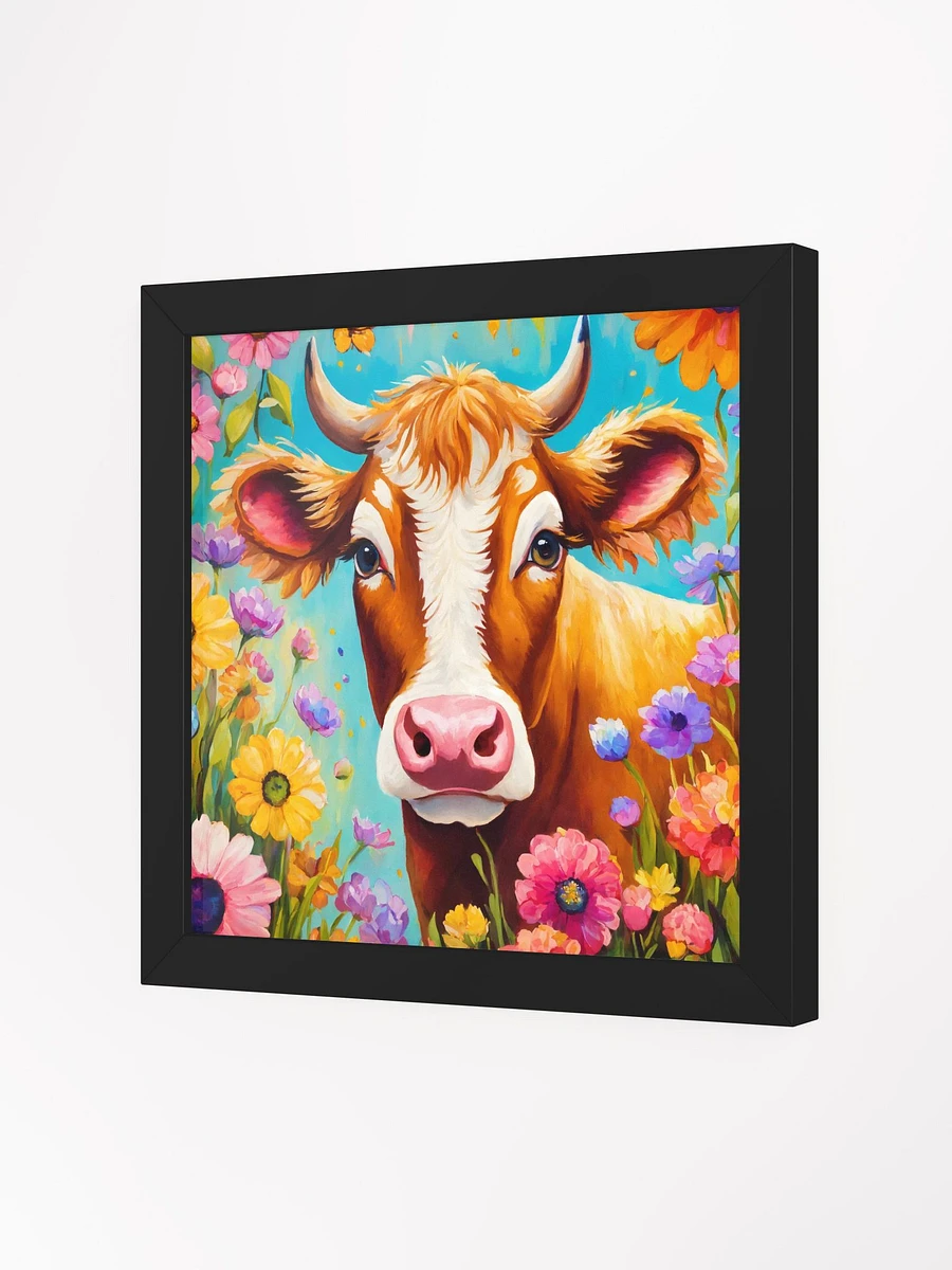 Spring Cow Painting Framed Art Print product image (3)