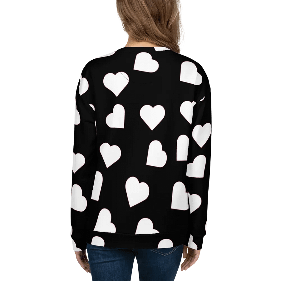 Love Pattern 5 Black and White Unisex Sweatshirt product image (11)