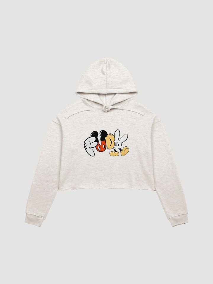 Mickey Mouse Letters Style Fuck Crop Hoodie product image (13)