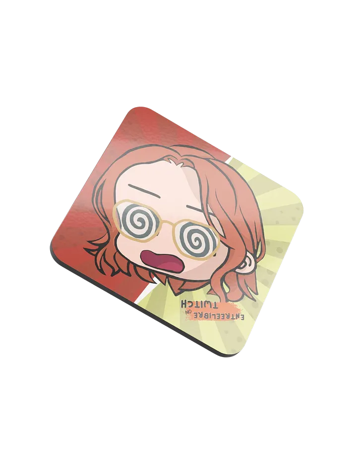 CONFUSED TWITCH EMOJI CORK COASTER product image (1)