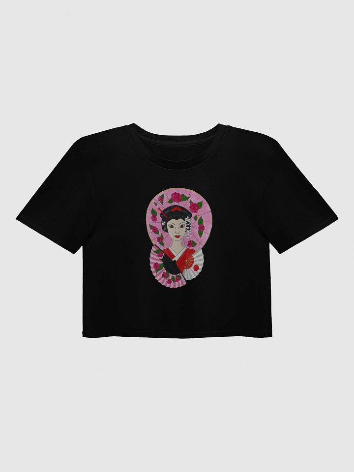 Japanese Geisha (art by Dina R.) akril painting picture - Women's Premium Crop Top product image (1)