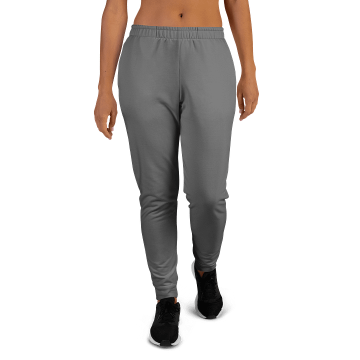 Thunderstorm Gray Solid Color Women's Fleece Sweatpants product image (2)