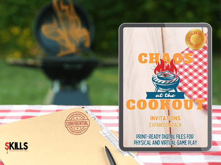 Chaos at the Cookout - A Summertime Cookout Murder Mystery - Invitations Add-On product image (1)
