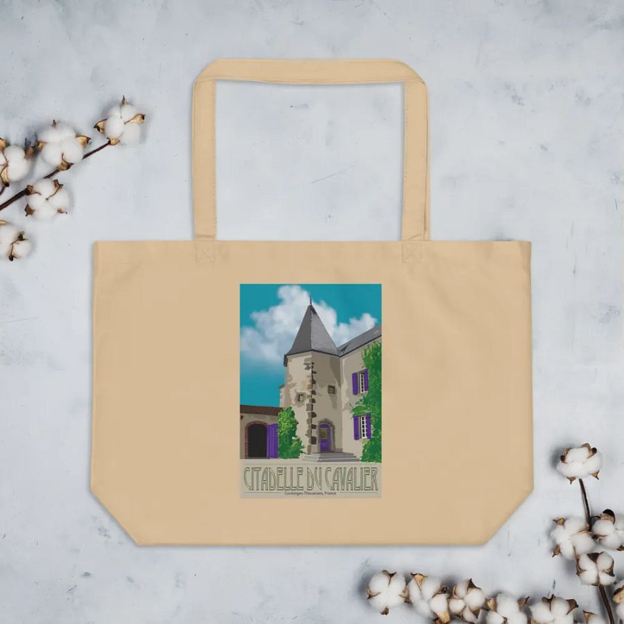 Eco Friendly Tote Bag with Château illustration product image (7)